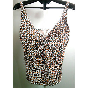 Cazimi Underwire Women's XL Tankini Leopard Style # Z49245 NEW